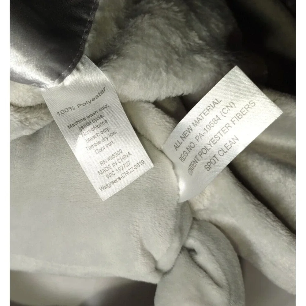 Walgreens Plush Elephant Baby Blanket Set Gray Silver Satin Toy Moon & Stars NEW